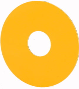 269580 EATON M22-XBK Tabliczka opisowa żółta okrągła fi60mm bez nadruku