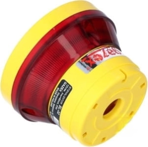 Sygnalizator optyczno-akustyczny syrena 105/70dB + lampa LED czerwona, 12V, IP54, wyciszanie przełącznikiem